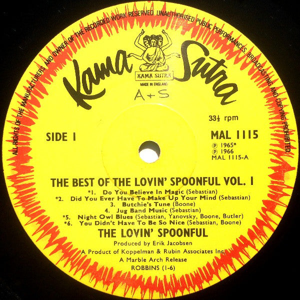 The Lovin' Spoonful : The Best Of The Lovin' Spoonful Vol. 1 (LP, Comp)