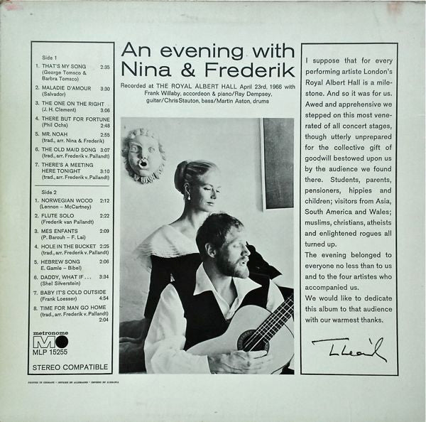 Nina & Frederik : An Evening With Nina & Frederik At The Royal Albert Hall (LP)