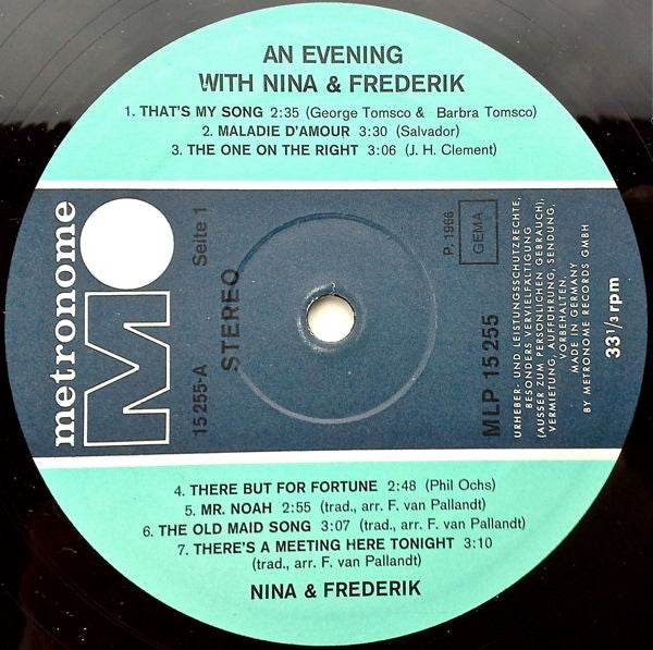 Nina & Frederik : An Evening With Nina & Frederik At The Royal Albert Hall (LP)