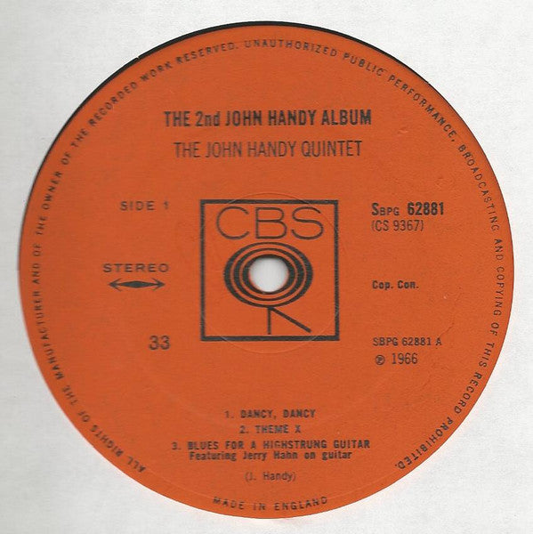 John Handy Quintet : The 2nd John Handy Album (LP, Album)