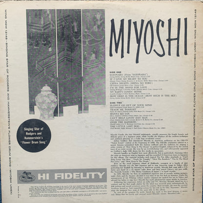 Miyoshi Umeki : Miyoshi (Singing Star Of Rodgers And Hammerstein's "Flower Drum Song") (LP, Album)