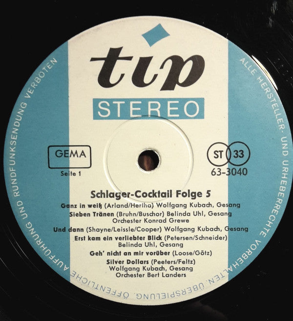 Various : Schlager-Cocktail Folge 5 (LP, Comp)