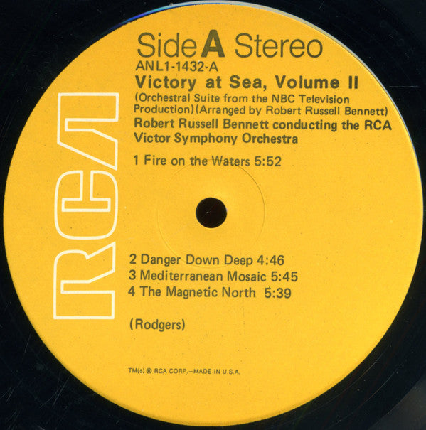 Richard Rodgers - RCA Victor Symphony Orchestra, Robert Russell Bennett : Victory At Sea Volume II (LP, Album, RE, Gat)