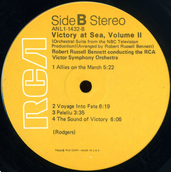 Richard Rodgers - RCA Victor Symphony Orchestra, Robert Russell Bennett : Victory At Sea Volume II (LP, Album, RE, Gat)