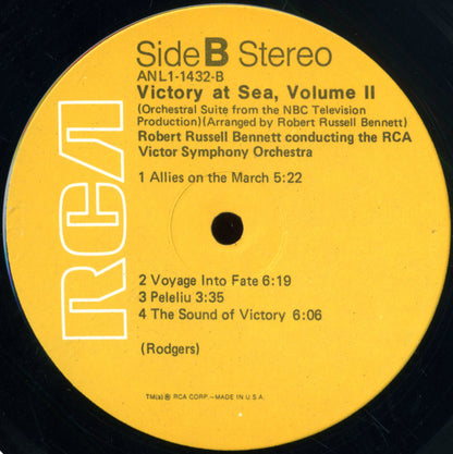 Richard Rodgers - RCA Victor Symphony Orchestra, Robert Russell Bennett : Victory At Sea Volume II (LP, Album, RE, Gat)