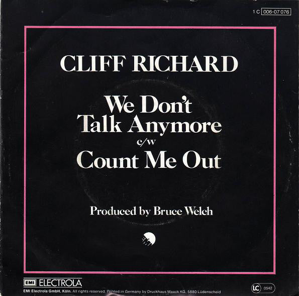 Cliff Richard : We Don't Talk Anymore (7", Single)