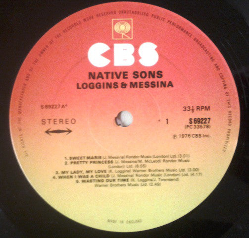 Loggins And Messina : Native Sons (LP, Album)