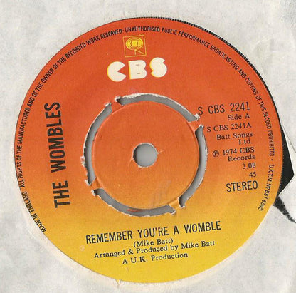 The Wombles : Remember You're A Womble (7", Single, Pus)