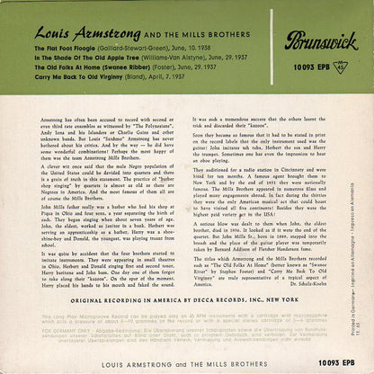 Louis Armstrong And The Mills Brothers : Louis Armstrong And The Mills Brothers (7", EP, RE)