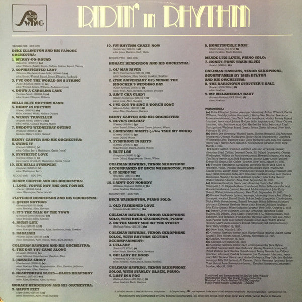 Various : Ridin' In Rhythm (2xLP, Comp, Gat)