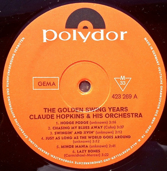 Claude Hopkins And His Orchestra : The Golden Swing Years (1935) (LP, Album)