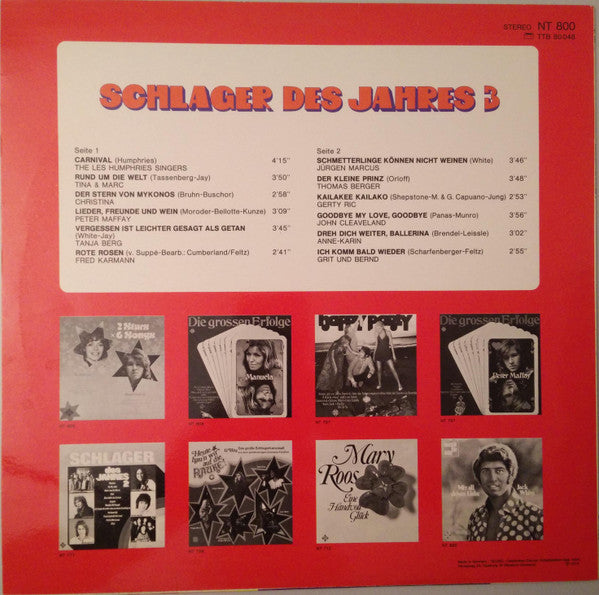 Various : Schlager Des Jahres 3 (LP, Comp)