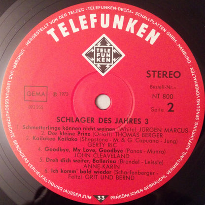 Various : Schlager Des Jahres 3 (LP, Comp)