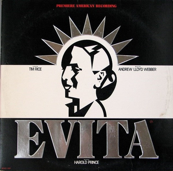 Andrew Lloyd Webber And Tim Rice : Evita: Premiere American Recording (2xLP, Album, Pin)