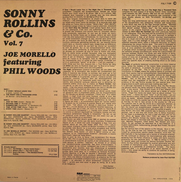 Sonny Rollins & Co. : Vol. 7 Joe Morello Featuring Phil Woods (LP, Comp)