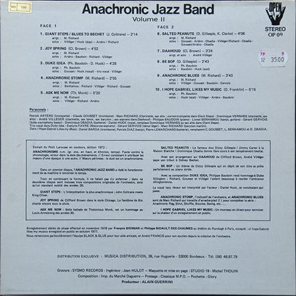 Anachronic Jazz Band : Volume 2 (LP, Album)