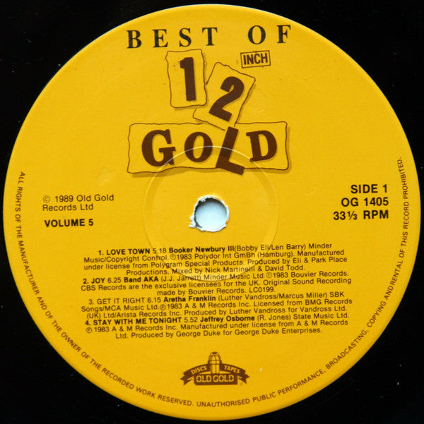 Various : Best Of 12 Inch Gold (Volume 5) (LP, Comp)