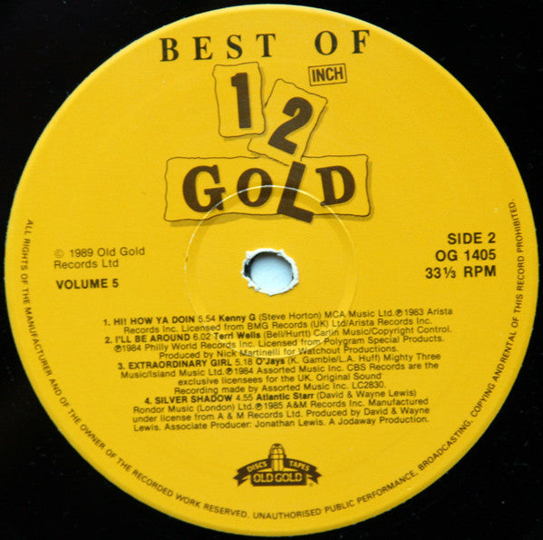 Various : Best Of 12 Inch Gold (Volume 5) (LP, Comp)