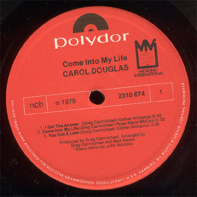 Carol Douglas : Come Into My Life (LP, Album)