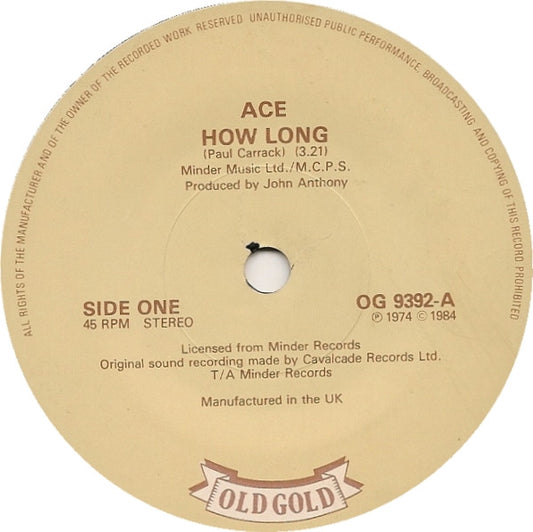 Ace (7) / Stretch : How Long / Why Did You Do It? (7", Single)