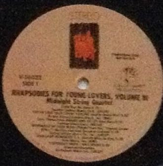 Midnight String Quartet : Rhapsodies For Young Lovers Volume Three (LP, Album)