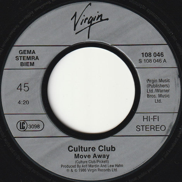 Culture Club : Move Away (7", Single)