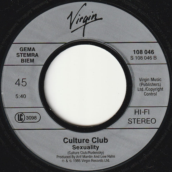 Culture Club : Move Away (7", Single)