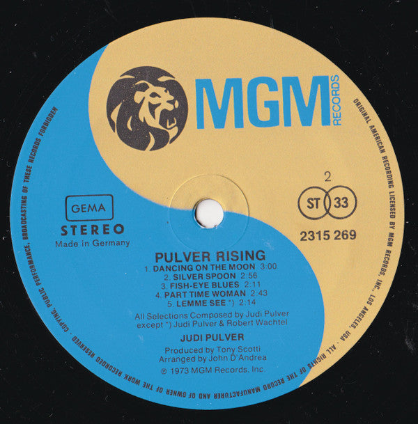 Judi Pulver : Pulver Rising (LP, Album)