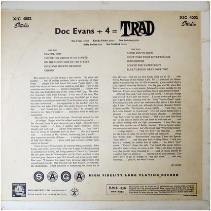 Doc Evans And His Dixieland Band : "DOC" + 4 = TRAD (LP, Album)