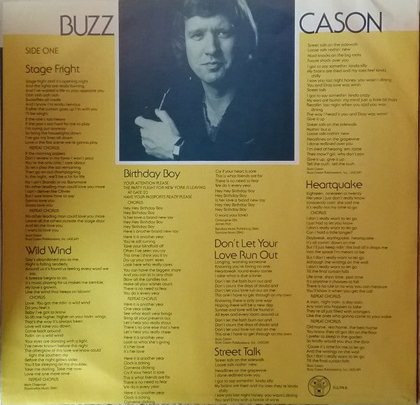 Buzz Cason : Buzz (LP, Album, Promo)