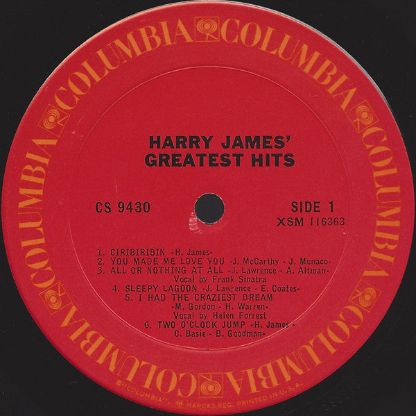 Harry James (2) : Harry James' Greatest Hits (LP, Comp, RE, Pit)