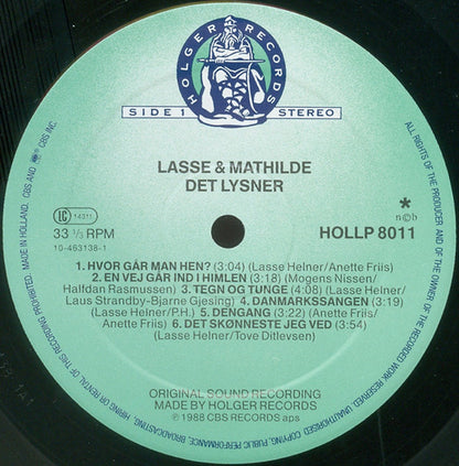 Lasse & Mathilde : Det Lysner (LP, Album)