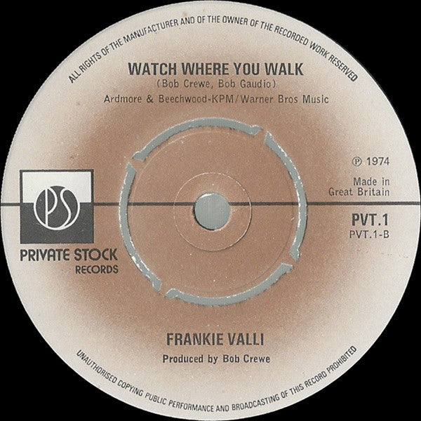 Frankie Valli : My Eyes Adored You (7", Single)