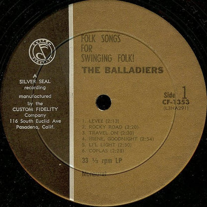 The Balladiers (2) : Folk Songs For Swinging Folk! (LP, Mono)