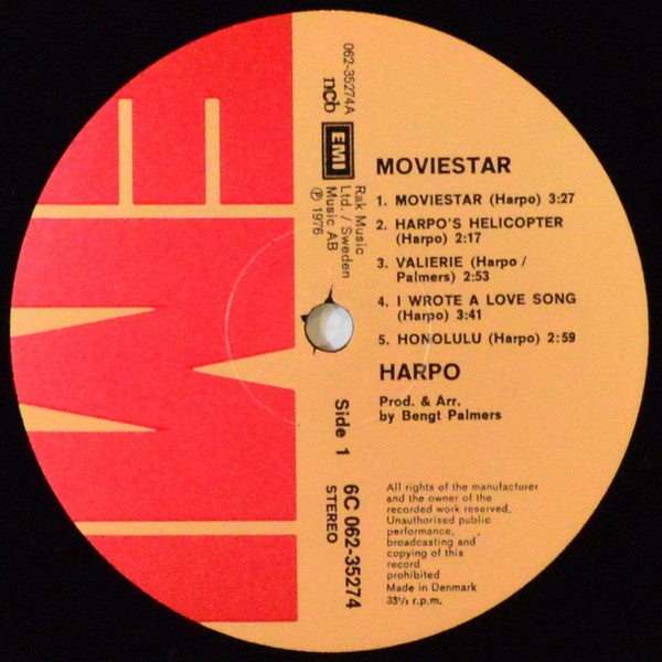 Harpo : Moviestar (LP, Album)