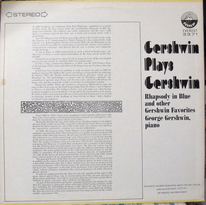 George Gershwin : Gershwin Plays Gershwin (LP)