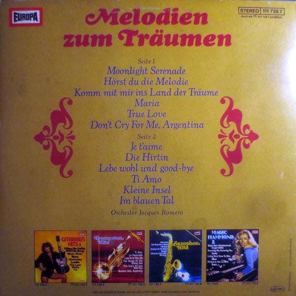 Orchester Jacques Romero : Melodien Zum Träumen (LP)