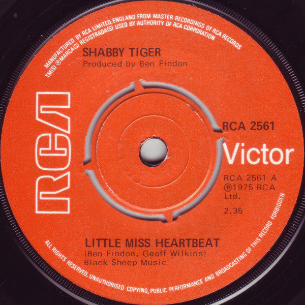 Shabby Tiger : Little Miss Heartbeat (7", Single)