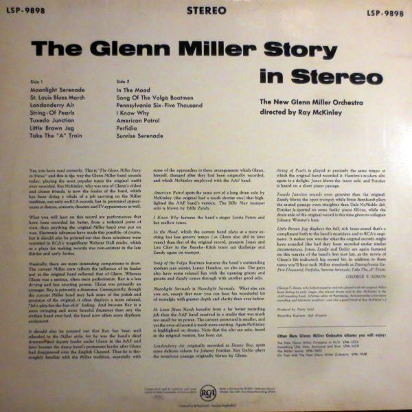 The New Glenn Miller Orchestra : The Glenn Miller Story In Stereo (LP, Comp)