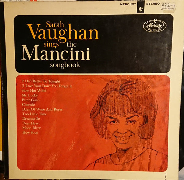 Sarah Vaughan : Sings The Mancini Songbook (LP, Album)