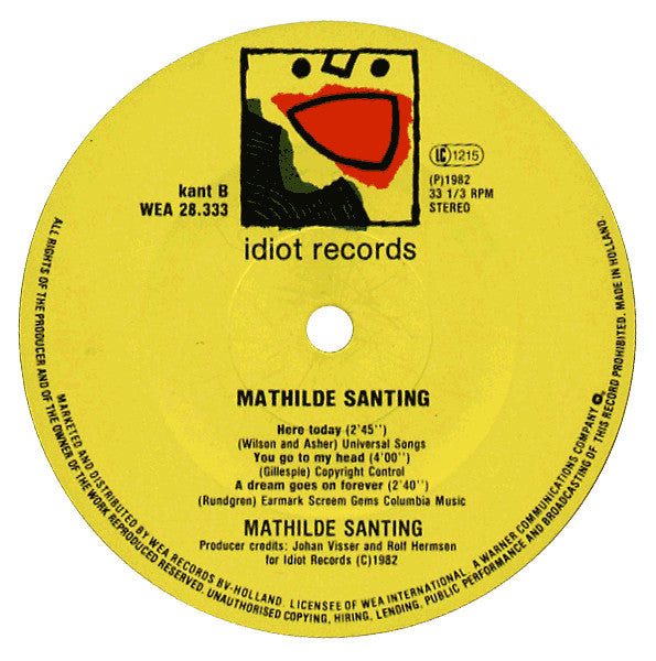 Mathilde Santing : Mathilde Santing (10", MiniAlbum)