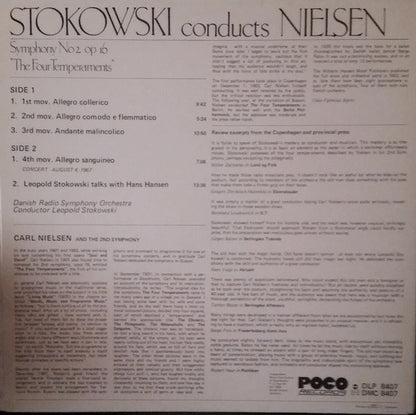 Carl Nielsen, Danmarks Radios Symfoniorkester, Leopold Stokowski : Symphony No. 2 Op. 16 "The Four Temperaments" (LP, Gat)