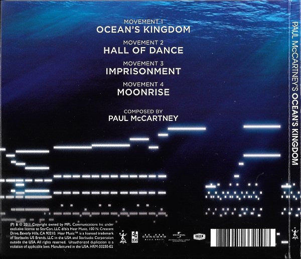 Paul McCartney : Paul McCartney's Ocean's Kingdom (CD, Album, Dig)