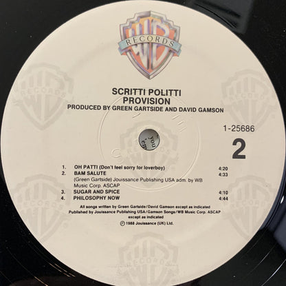 Scritti Politti : Provision (LP, Album)