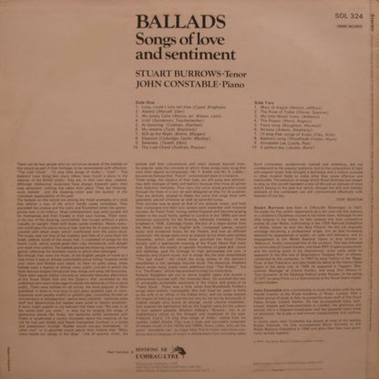 Stuart Burrows, John Constable : Ballads - Songs Of Love And Sentiment (LP, RE)