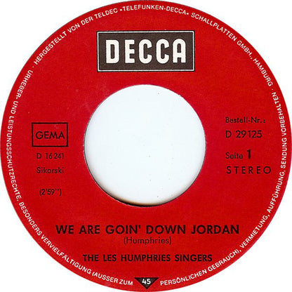 Les Humphries Singers : We Are Goin' Down Jordan (7", Single)