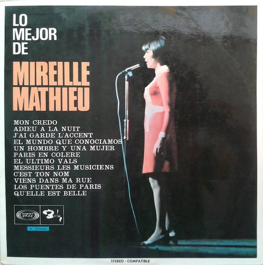 Mireille Mathieu : Lo Mejor De Mireille Mathieu (LP, Comp)