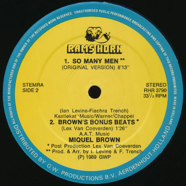 Miquel Brown : So Many Men (12")