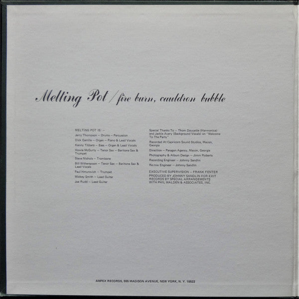 Melting Pot (3) : Fire Burn, Cauldron Bubble (LP, Album, All)