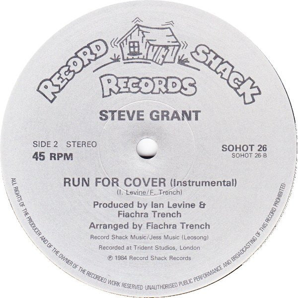 Steve Grant (3) : Run For Cover (12", Single)